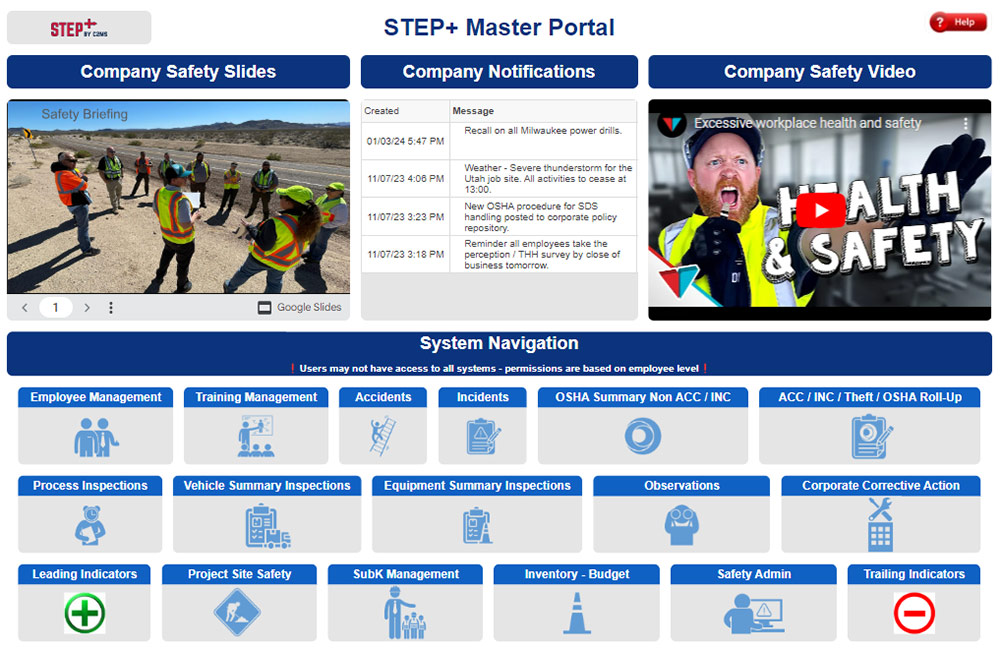 STEP+ Master Portal