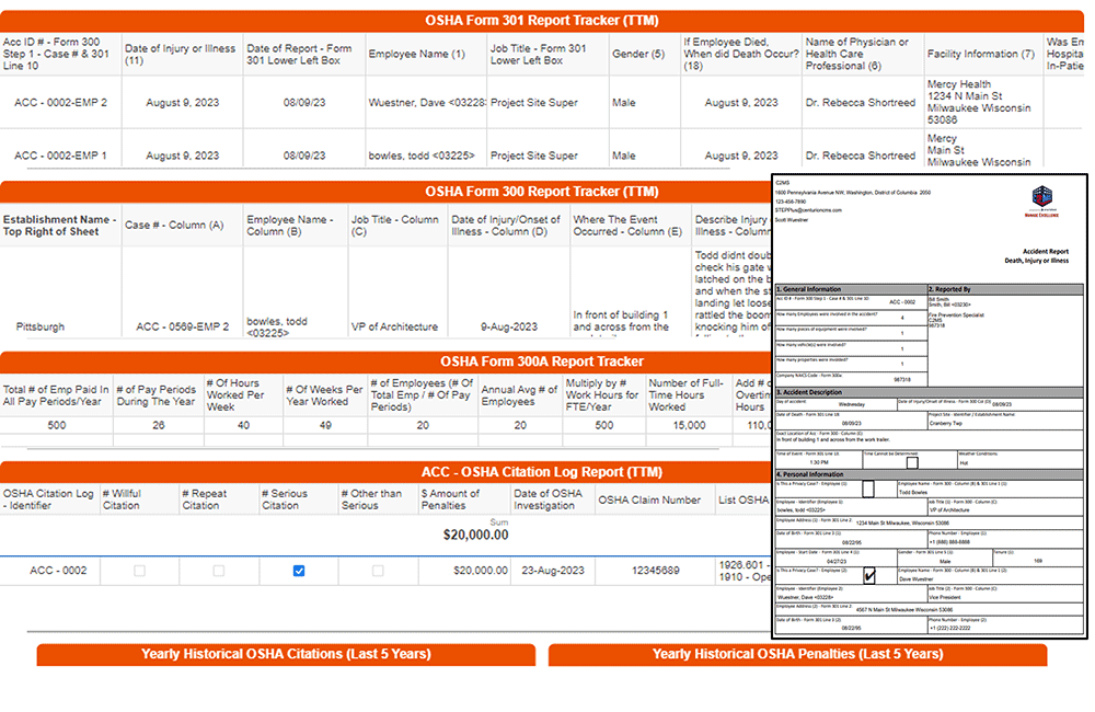 STEP+ Accident Tracking Construction Management